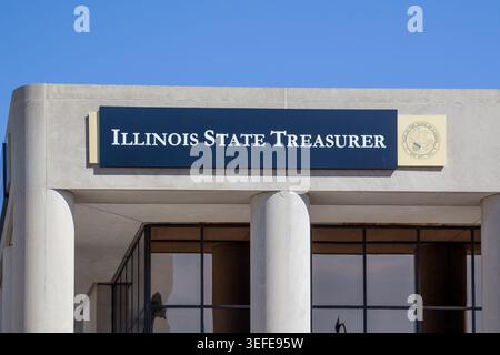 Ufficio del Tesoriere dello stato dell'Illinois nel centro di Springfield, Illinois, Stati Uniti. Foto Stock