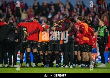 Giocatori di Jagiellonia visti durante PKO BP Ekstraklasa - partita 31 stagione 25/26 partita tra squadre di Rakow Czestochowa e Jagiellonia Bialystok (Ka Foto Stock