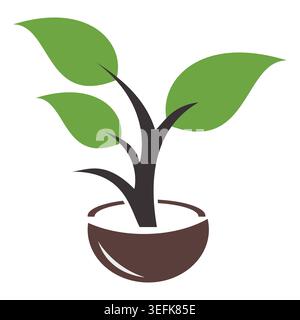 Design e branding del logo LEAF Illustrazione Vettoriale