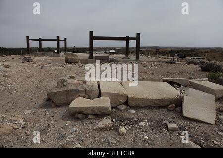 Lachish, VIII secolo a.C. Palazzo costruito nell'era del re giudeo Ezechia, per servire il governatore della città, dopo il 701 a.C. divenne la casa del governatore assiro. Foto Stock
