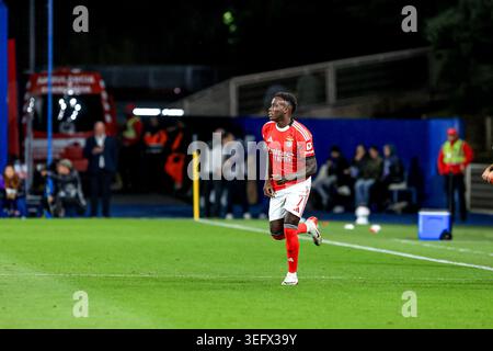 Lisbona, Portogallo. 16 maggio 2026. Estadio Antonio Coimbra da Mota Bruma di SL Benfica durante la partita di Primeira Liga tra GD Estoril Praia e SL Benfica all'Estadio Antonio Coimbra da Mota il 16 maggio 2026 a Estoril, Portogallo. Liga Portugal Betclic - GD Estoril Praia vs SL Benfica (Valter Gouveia/SPP) credito: SPP Sport Press Photo. /Alamy Live News Foto Stock