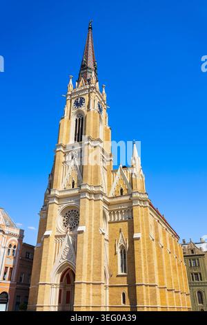 Vista esterna della storica Chiesa del nome di Maria in Piazza della libertà a Novi Sad, Serbia Foto Stock
