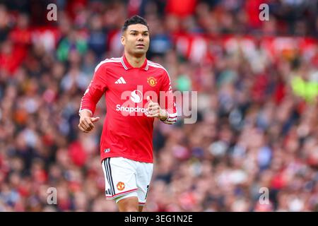 Old Trafford, Manchester, Regno Unito. 17 maggio 2026. Premier League Football, Manchester United contro Nottingham Forest; Casemiro del Manchester United Credit: Action Plus Sports/Alamy Live News Foto Stock