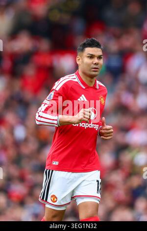 Old Trafford, Manchester, Regno Unito. 17 maggio 2026. Premier League Football, Manchester United contro Nottingham Forest; Casemiro del Manchester United Credit: Action Plus Sports/Alamy Live News Foto Stock