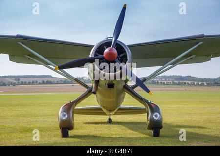Royal Air Force Westland Lysander G-CCOM V9312 al Duxford Airshow nel 2025 Foto Stock