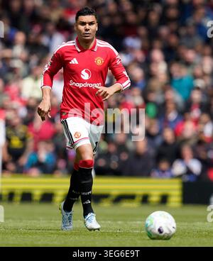 Manchester, Regno Unito. 17 maggio 2026. Casemiro del Manchester United durante la partita Manchester United vs Nottingham Forest Premier League all'Old Trafford, Manchester. Il credito per immagini dovrebbe essere: Andrew Yates/Sportimage Credit: Sportimage Ltd/Alamy Live News Foto Stock