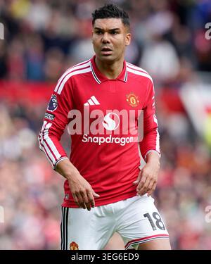Manchester, Regno Unito. 17 maggio 2026. Casemiro del Manchester United durante la partita Manchester United vs Nottingham Forest Premier League all'Old Trafford, Manchester. Il credito per immagini dovrebbe essere: Andrew Yates/Sportimage Credit: Sportimage Ltd/Alamy Live News Foto Stock