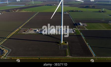 Immagazzinamento di energia su larga scala a Wind Park. Foto Stock