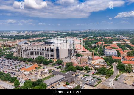Una fotografia aerea del complesso di scienze sanitarie della Louisiana State University e delle strutture mediche di Baton Rouge, Louisiana, che rivela la S. Foto Stock