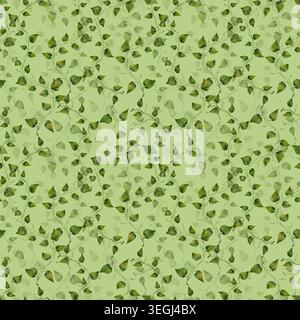 Motivo senza cuciture con foglie di edera verde e viti rampicanti in composizione botanica. Illustrazione disegnata ad acquerello a mano con elementi vegetali, ideale per imballaggi in carta da parati in tessuto. Foto Stock