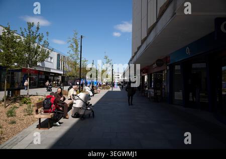 La rigenerazione dell'Harlow Town Centre dopo la loro offerta per un finanziamento del Town's Fund, creato dal governo britannico, per un valore massimo di 25 milioni di sterline. Foto Stock