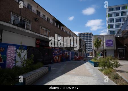 La rigenerazione dell'Harlow Town Centre dopo la loro offerta per un finanziamento del Town's Fund, creato dal governo britannico, per un valore massimo di 25 milioni di sterline. Foto Stock