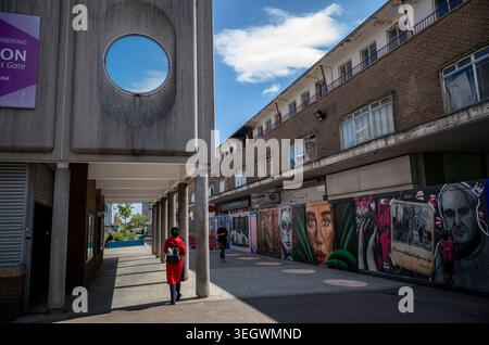 La rigenerazione dell'Harlow Town Centre dopo la loro offerta per un finanziamento del Town's Fund, creato dal governo britannico, per un valore massimo di 25 milioni di sterline. Foto Stock