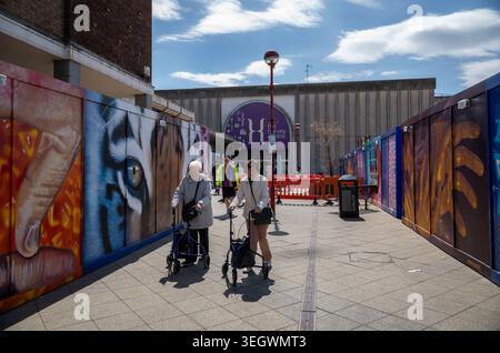 La rigenerazione dell'Harlow Town Centre dopo la loro offerta per un finanziamento del Town's Fund, creato dal governo britannico, per un valore massimo di 25 milioni di sterline. Foto Stock