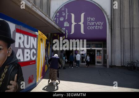 La rigenerazione dell'Harlow Town Centre dopo la loro offerta per un finanziamento del Town's Fund, creato dal governo britannico, per un valore massimo di 25 milioni di sterline. Foto Stock
