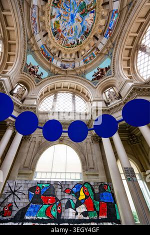 Museu Nacional D'Art de Catalunya, The Palu Nacional, Montjuic, Barcellona, Catalogna, Spagna Foto Stock