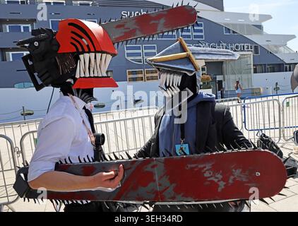Londra, Regno Unito. 22 maggio 2026. Chainsaw Man al convegno MCM Comic con pop culture all'Excel di Londra crediti: Paul Brown/Alamy Live News Foto Stock