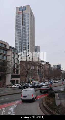 Moderno grattacielo Westendstraße 1 alto edificio a Francoforte Foto Stock