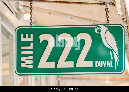 Key West, Florida, Stati Uniti - 21 maggio 2026: Mile 222, negozio di abbigliamento Duval Street a Key West Florida, Foto Stock