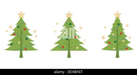 Albero di natale il vettore Illustrazione Vettoriale