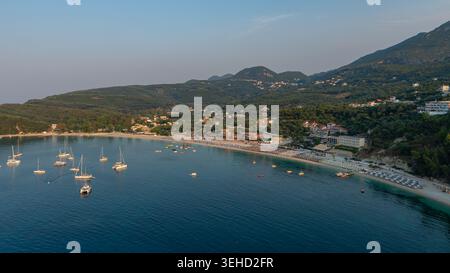 Spiaggia di Valtos a Parga, Grecia Foto Stock