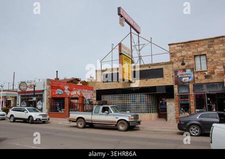 Negozi lungo la storica Route 66 a Williams, Arizona, Stati Uniti. Foto Stock