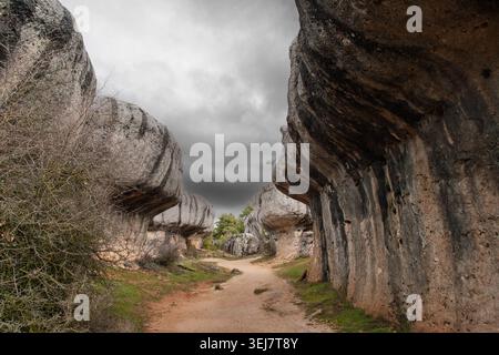 Città incantata Cuenca formazioni rocciose carsiche naturali Foto Stock