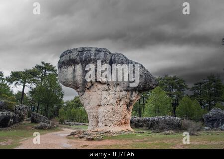 Città incantata Cuenca paesaggio naturale di formazione rocciosa carsica Foto Stock