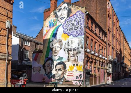 The Molly House Manchester, bar e ristorante nel Gay Village, Inghilterra, Regno Unito. Foto Stock