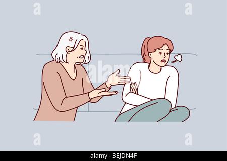 Madre anziana lezione grownup figlia Foto Stock