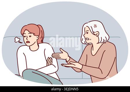Madre anziana lezione grownup figlia Foto Stock