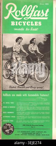 1948 Rollfast Bicycle Advertisement Life Magazine 19 aprile 1948 - Vintage US press advertising Foto Stock