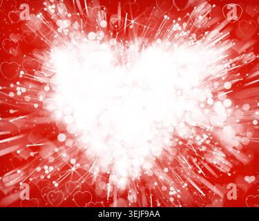 Il giorno di San Valentino sfondo astratto con forme di cuore Foto Stock