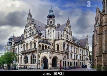 Vecchio edificio bancario a Brema, Germania Foto Stock