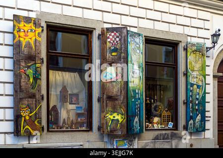 Slovacchia - Bratislava, via dello shopping a Bratislava Foto Stock