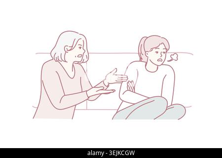 Madre anziana lezione grownup figlia Foto Stock
