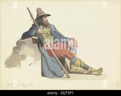 Pastore della campagna romana, 1851. Foto Stock