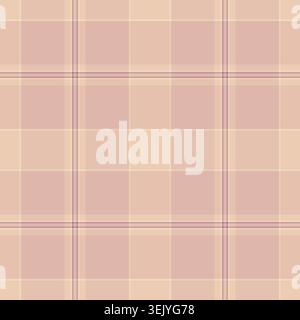 Controllo a quadri con motivo verticale, trama di fondo in pelliccia. Tessuto tartan vettoriale astratto senza cuciture in una tavolozza di colori chiari e pastello. Illustrazione Vettoriale