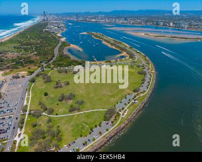 Vista aerea di Surfers Paradise sulla Gold Coast Foto Stock