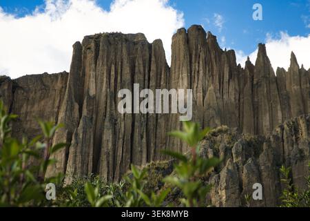 Formazioni rocciose della Valle de las Animas a la Paz in Bolivia Foto Stock