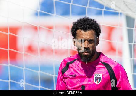 31 maggio 2026. Lisbona, Portogallo. Capo Verde e portiere dei Chaves VOZINHA (1) in azione durante l'amichevole internazionale tra Capo Verde e Serbia Credit: Alexandre de Sousa/Alamy Live News Foto Stock