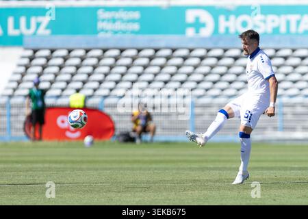 31 maggio 2026. Lisbona, Portogallo. Serbia e Vojvodina centrocampista NJEGOS PETROVIC (5) in azione durante l'amichevole internazionale tra Capo Verde e Serbia Credit: Alexandre de Sousa/Alamy Live News Foto Stock