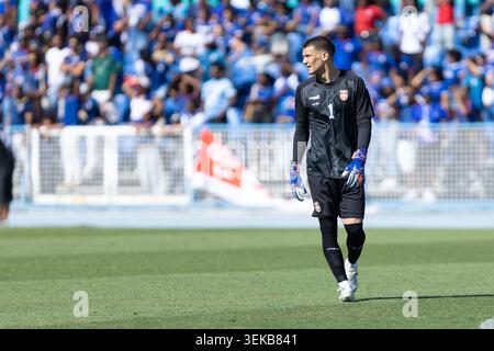 31 maggio 2026. Lisbona, Portogallo. Il portiere di Serbia e Venezia FILIP STANKOVIC (1) in azione durante l'amichevole internazionale tra Capo Verde e Serbia Credit: Alexandre de Sousa/Alamy Live News Foto Stock
