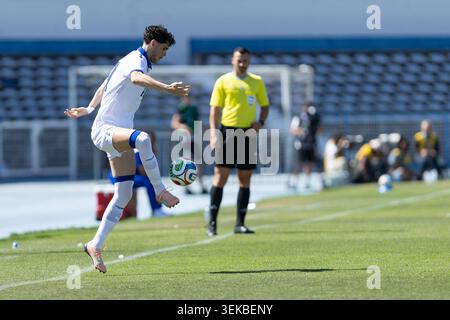 Lisbona, Lisbona, Portogallo. 31 maggio 2026. Serbia e Lipsia difensore KOSTA NEDELJKOVIC (17) in azione durante la partita per l'amichevole internazionale tra Capo Verde e Serbia allo stadio do Restelo (immagine di credito: © Alexandre de Sousa/ZUMA Press Wire) SOLO PER USO EDITORIALE! Non per USO commerciale! Foto Stock