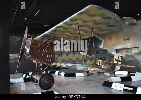 Soesterberg, Paesi Bassi - 31 maggio 2026: Un biplano Fokker D VII Foto Stock