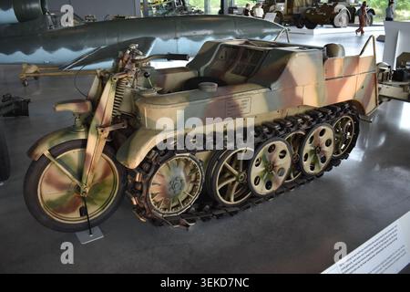 Soesterberg, Paesi Bassi - 31 maggio 2026: An NSU Kettenkraftrad Foto Stock