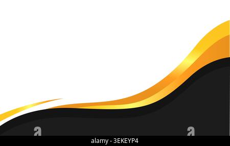 Sfondo bianco con onde dorate e nere, perfetto per progetti legati alla creatività, alla musica, all'arte o a concetti di lusso astratti. Illustrazione Vettoriale