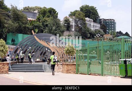 Ponte RAS Mekonnen ad Addis Abeba, Etiopia. Foto Stock