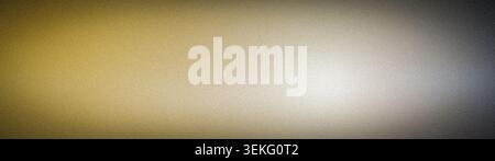 Sfondo a gradiente granuloso che passa dalle tonalità giallo-oro a quelle grigio-argento Foto Stock