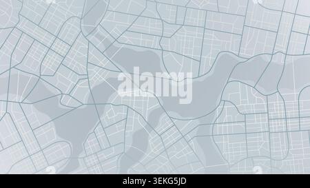Area della città, mappa di fondo delle strade. Proporzioni widescreen, cartina stradale digitale piatta. Vista dall'alto di Vector City. Vista da sopra la mappa, vettore Illustrazione Vettoriale